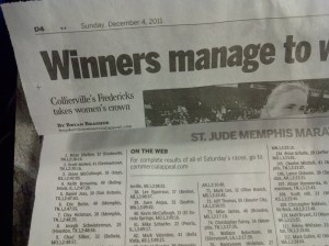 Marcia laminated this section of the newspaper and mailed it to me!