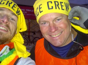 Tom and I are using our heads for this volunteer job